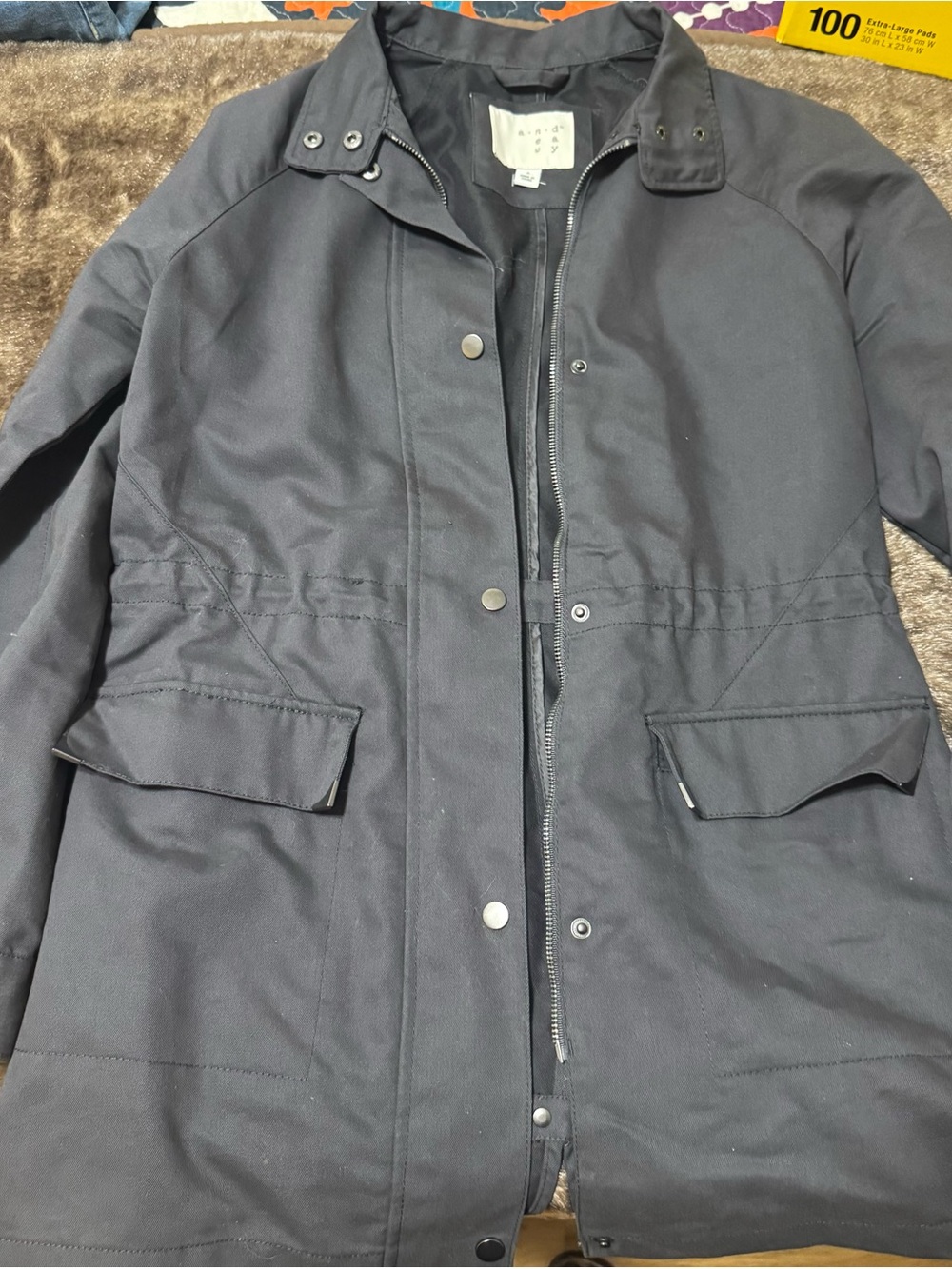 a new day charcoal zip-front jacket